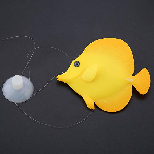 Yusat Aquarium-Ornament, Aquarium-Dekoration, Tropischer Gefälschter Fisch, Lustiger Künstlicher Leuchtender Fisch (Goldener Anhänger) von Yusat