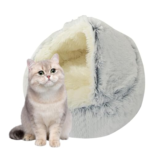 Katzenbett | Geschlossenes, beruhigendes Höhlenbett für kleine Haustiere,Abnehmbares Haustierhöhlenbett, beruhigendes Hundebett, bequem und weich, warm für Katzen, kleine Hunde im Winter Katzenbett | Geschlossenes, beruhigendes Höhlenbett für kleine Haustiere,Abnehmbares Haustierhöhlenbett, beruhigendes Hundebett, bequem und weich, warm für Katzen, kleine Hunde im Winter von Yusheng