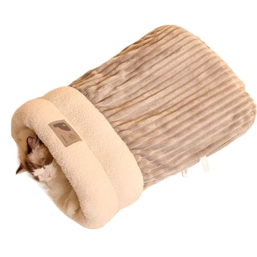 Katzenkissensack, Katzenschlafsack | Halbgeschlossenes Haustierschlafbett,Hundebett für Camping, wärmender Polstersack, Schlaf- und Kuschelhöhle zum Verstecken von Haustieren, bequem, dreilagig für Ca Katzenkissensack, Katzenschlafsack | Halbgeschlossenes Haustierschlafbett,Hundebett für Camping, wärmender Polstersack, Schlaf- und Kuschelhöhle zum Verstecken von Haustieren, bequem, dreilagig für Ca von Yusheng