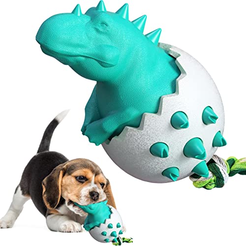 Yusheng Beißspielzeug für Hunde, Dinosaurier-Ei-Kaugummi für kleine Hunde, Welpen-Zahnputzspielzeug für kleine und mittelgroße Hunde, Robustes Kauspielzeug für Hunde von Yusheng