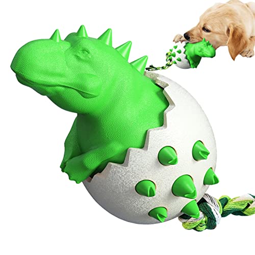 Yusheng Beißspielzeug für Hunde | Interaktives Dinosaurier-Ei-Hund-Spielzeug | Robustes interaktives Kauspielzeug für kleine Welpen und mittelgroße Hunde von Yusheng
