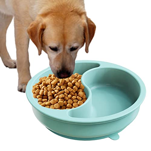 Yusheng Hundenäpfe,Futter- und Wassernapf aus Silikon für Hunde - 2-in-1-Hundefutternapf, kein Verschütten und rutschfeste Futternäpfe für Welpen, Katzen und kleine mittelgroße Hunde von Yusheng