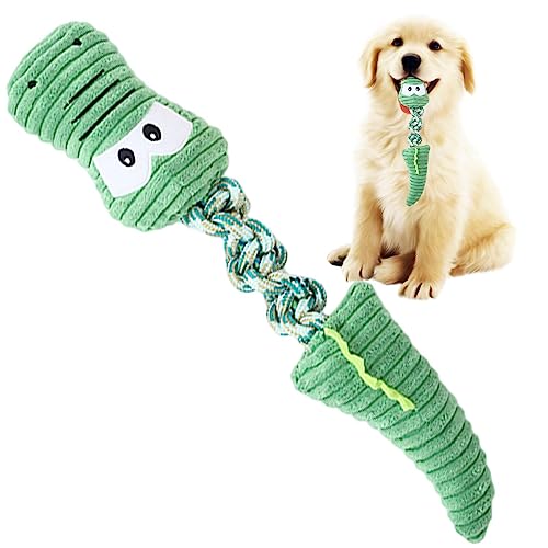 Yusheng Kauspielzeug für Hunde | Knotenspielzeug Quietschspielzeug Plüschpuppe schützend | Harmloses Haustierzubehör, Kauspielzeug für Wohnzimmer, Parks, Gärten, Strände von Yusheng