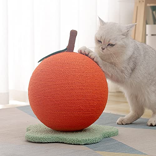 Katze Baum Turm Nette Orange Kratzen Post Möbel Scratch Schutz Katze Scratcher Karton Ball Haustier Spielzeug Kätzchen Zubehör,Large von Yushifa