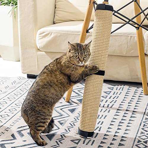 Yushifa Katzenkratzmatte Natürliches Sisal-Kratzpad, Anti-Rutsch-Katzenkratz-Teppich Schlafteppich für Katzen-Schleifkrallen und Schutz von Möbeln, groß von Yushifa