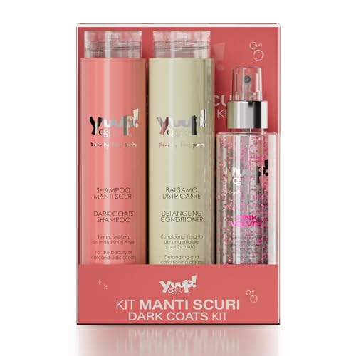 YUUP! - Pflege-Set für Dunkles Fell | Shampoo für dunkle Mäntel, Entwirr-Balsam & Pink Velvet Spray, für Schwarze oder dunkle Hunde. Auch für Katzen geeignet YUUP! - Pflege-Set für Dunkles Fell | Shampoo für dunkle Mäntel, Entwirr-Balsam & Pink Velvet Spray, für Schwarze oder dunkle Hunde. Auch für Katzen geeignet von Yuup