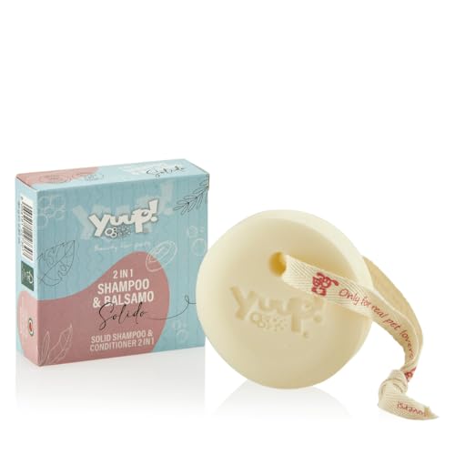 YUUP! - Seife Shampoo und Conditioner Hund und Katze 2 in 1, abbaubarer Shampoo Bar biologisch mit Sheabutter, Leinsamen, Reisstärke und Panthenol YUUP! - Seife Shampoo und Conditioner Hund und Katze 2 in 1, abbaubarer Shampoo Bar biologisch mit Sheabutter, Leinsamen, Reisstärke und Panthenol von Yuup