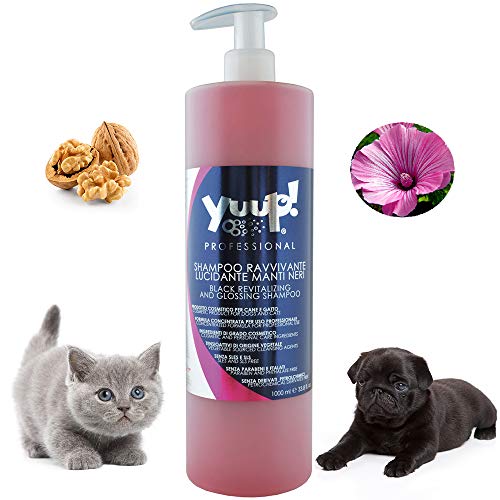 Yuup!® Professionelles Glanz-Hundeshampoo für Dunkles und schwarzes Fell Variante (Volumen) 1 Liter Flasche von Yuup