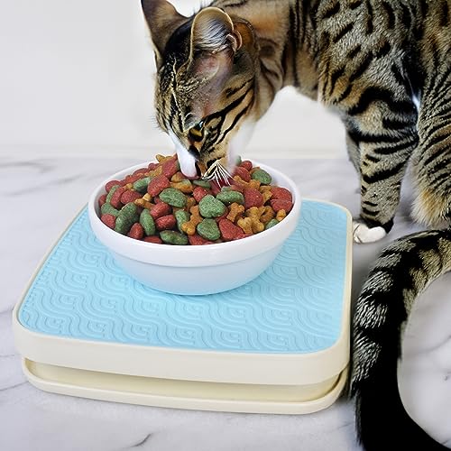 Yuwoda Ant Away Futternapf für Katzen und Hunde, Ameisen-Tablett, Haustierfutter, sicher für den Innenbereich, kein Wasser, kein Einstecken erforderlich, automatische Katzenfutterspender von Yuwoda