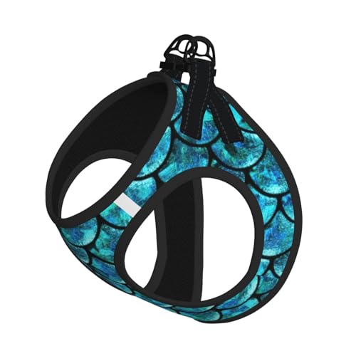 Hundegeschirr und Leine, Fischschuppen-Design, atmungsaktiv, verstellbar, ausbruchsicher, für Katzen und Hunde Hundegeschirr und Leine, Fischschuppen-Design, atmungsaktiv, verstellbar, ausbruchsicher, für Katzen und Hunde von Yyoretp
