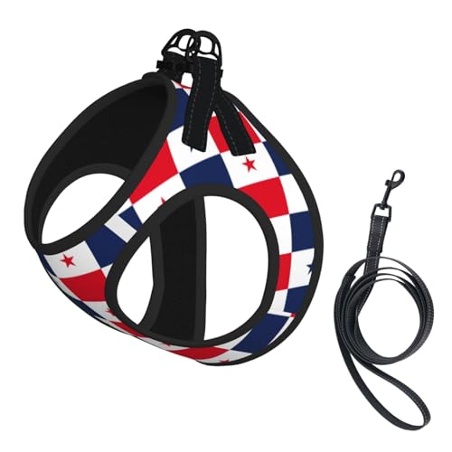 Hundegeschirr und Leine, Motiv: Flagge von Panama, atmungsaktiv, verstellbar, ausbruchsicher, für Katzen und Hunde Hundegeschirr und Leine, Motiv: Flagge von Panama, atmungsaktiv, verstellbar, ausbruchsicher, für Katzen und Hunde von Yyoretp