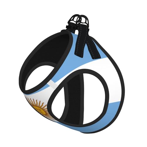 Hundegeschirr und Leine mit argentinischer Flagge, atmungsaktiv, verstellbar, ausbruchsicher, Weste für Katzen und Hunde Hundegeschirr und Leine mit argentinischer Flagge, atmungsaktiv, verstellbar, ausbruchsicher, Weste für Katzen und Hunde von Yyoretp