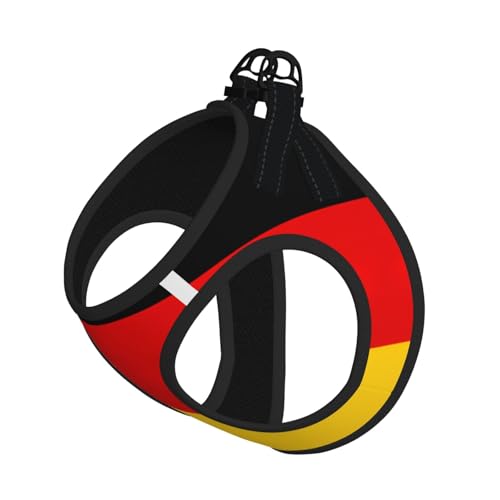 Hundegeschirr und Leine mit deutscher Flagge, atmungsaktiv, verstellbar, ausbruchsichere Weste für Katzen und Hunde Hundegeschirr und Leine mit deutscher Flagge, atmungsaktiv, verstellbar, ausbruchsichere Weste für Katzen und Hunde von Yyoretp
