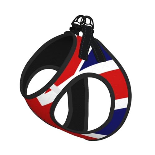 Hundegeschirr und Leine mit englischer Flagge, atmungsaktiv, verstellbar, ausbruchsichere Weste für Katzen und Hunde Hundegeschirr und Leine mit englischer Flagge, atmungsaktiv, verstellbar, ausbruchsichere Weste für Katzen und Hunde von Yyoretp