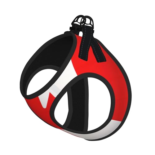 Hundegeschirr und Leine mit kanadischer Flagge, atmungsaktiv, verstellbar, ausbruchsicher, Weste für Katzen und Hunde Hundegeschirr und Leine mit kanadischer Flagge, atmungsaktiv, verstellbar, ausbruchsicher, Weste für Katzen und Hunde von Yyoretp