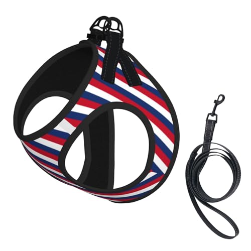 Hundegeschirr und Leine mit niederländischer Flagge, atmungsaktiv, verstellbar, ausbruchsicher, Weste für Katzen und Hunde Hundegeschirr und Leine mit niederländischer Flagge, atmungsaktiv, verstellbar, ausbruchsicher, Weste für Katzen und Hunde von Yyoretp