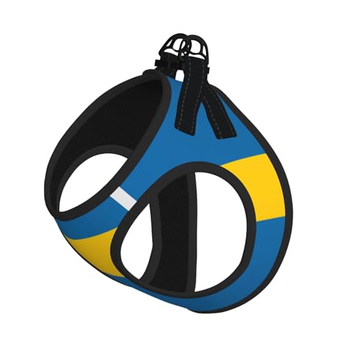 Hundegeschirr und Leine mit schwedischer Flagge, atmungsaktiv, verstellbar, ausbruchsicher, Weste für Katzen und Hunde Hundegeschirr und Leine mit schwedischer Flagge, atmungsaktiv, verstellbar, ausbruchsicher, Weste für Katzen und Hunde von Yyoretp