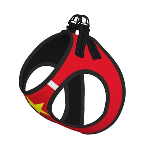 Hundegeschirr und Leine mit vietnamesischer Flagge, atmungsaktiv, verstellbar, ausbruchsicher, Weste für Katzen und Hunde Hundegeschirr und Leine mit vietnamesischer Flagge, atmungsaktiv, verstellbar, ausbruchsicher, Weste für Katzen und Hunde von Yyoretp