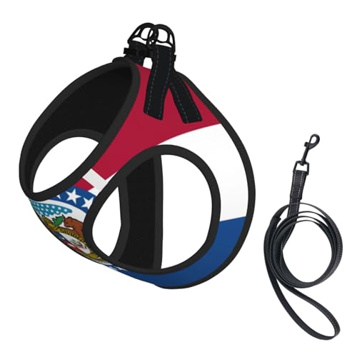 Missouri Hundegeschirr und Leine, Set, atmungsaktiv, verstellbar, ausbruchsicher, für Katzen und Hunde Missouri Hundegeschirr und Leine, Set, atmungsaktiv, verstellbar, ausbruchsicher, für Katzen und Hunde von Yyoretp