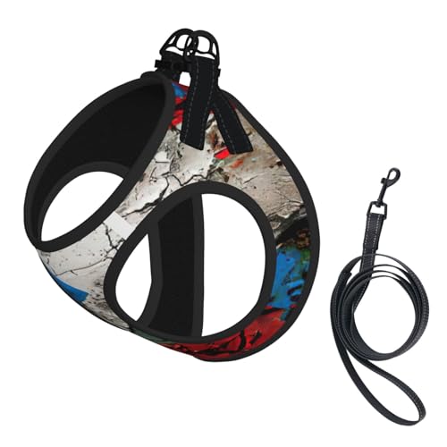Puerto Rico Hundegeschirr und Leine, Set mit Tapeten-Flagge, atmungsaktiv, verstellbar, ausbruchsicher, für Katzen und Hunde Puerto Rico Hundegeschirr und Leine, Set mit Tapeten-Flagge, atmungsaktiv, verstellbar, ausbruchsicher, für Katzen und Hunde von Yyoretp
