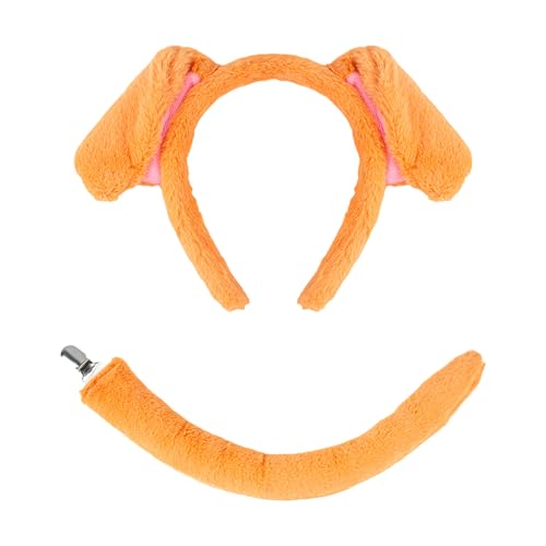 Hundekostümzubehör Beinhaltet Hundeohrstirnband Schwanznase Bowtie Rock Für Kinder Teen Adult Halloween Cosplay Hundekostümzubehör Beinhaltet Hundeohrstirnband Schwanznase Bowtie Rock Für Kinder Teen Adult Halloween Cosplay von Yzdysg