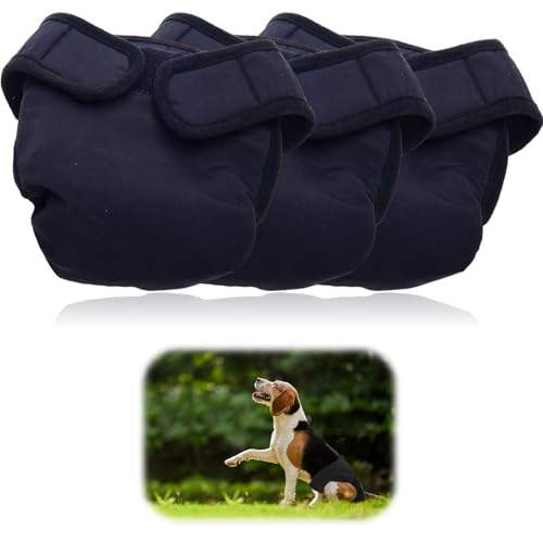 Wiederverwendbare Hundewindeln, Baumwollstoff für weibliche Haustiere, Inkontinenz und Hitzesaison, verstellbar, maschinenwaschbar, umweltfreundlich, 3 Stück Wiederverwendbare Hundewindeln, Baumwollstoff für weibliche Haustiere, Inkontinenz und Hitzesaison, verstellbar, maschinenwaschbar, umweltfreundlich, 3 Stück von YzmrBdqc