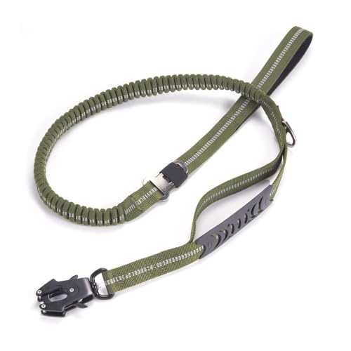 YzoTek Bungee Hundeleine - Strapazierfähige Sichere Stoßdämpfende Trainingsleine mit 2 Gepolsterten Griffen und Metallschloss D-Ring Autosicherheitsgurt-Clip und Reflektierenden Streifen YzoTek Bungee Hundeleine - Strapazierfähige Sichere Stoßdämpfende Trainingsleine mit 2 Gepolsterten Griffen und Metallschloss D-Ring Autosicherheitsgurt-Clip und Reflektierenden Streifen von YzoTek