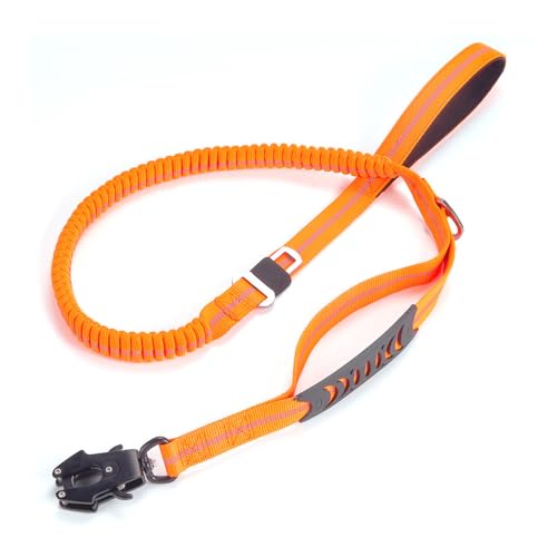 YzoTek Bungee Hundeleine - Strapazierfähige Sichere Stoßdämpfende Trainingsleine mit 2 Gepolsterten Griffen und Metallschloss D-Ring Autosicherheitsgurt-Clip und Reflektierenden Streifen YzoTek Bungee Hundeleine - Strapazierfähige Sichere Stoßdämpfende Trainingsleine mit 2 Gepolsterten Griffen und Metallschloss D-Ring Autosicherheitsgurt-Clip und Reflektierenden Streifen von YzoTek
