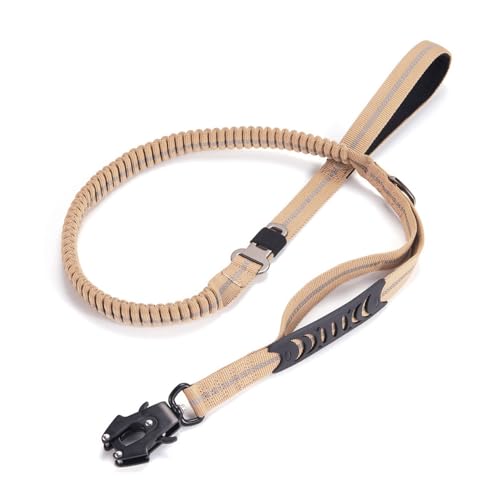 YzoTek Bungee Hundeleine - Strapazierfähige Sichere Stoßdämpfende Trainingsleine mit 2 Gepolsterten Griffen und Metallschloss D-Ring Autosicherheitsgurt-Clip und Reflektierenden Streifen YzoTek Bungee Hundeleine - Strapazierfähige Sichere Stoßdämpfende Trainingsleine mit 2 Gepolsterten Griffen und Metallschloss D-Ring Autosicherheitsgurt-Clip und Reflektierenden Streifen von YzoTek