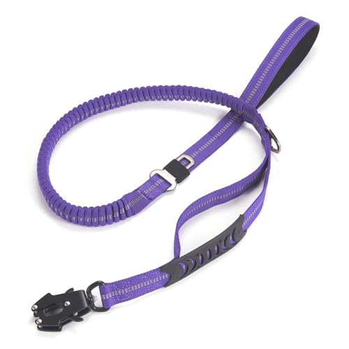 YzoTek Bungee Hundeleine - Strapazierfähige Sichere Stoßdämpfende Trainingsleine mit 2 Gepolsterten Griffen und Metallschloss D-Ring Autosicherheitsgurt-Clip und Reflektierenden Streifen YzoTek Bungee Hundeleine - Strapazierfähige Sichere Stoßdämpfende Trainingsleine mit 2 Gepolsterten Griffen und Metallschloss D-Ring Autosicherheitsgurt-Clip und Reflektierenden Streifen von YzoTek