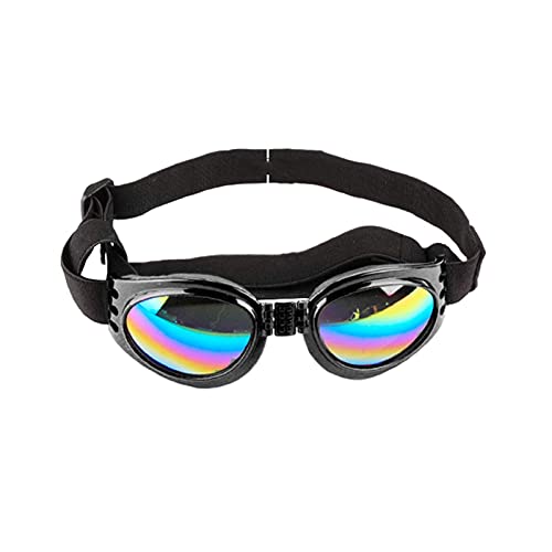 Z-LIANG Augenabnutzung Faltbare Hund Sonnenbrille Winddichte Anti-Picking UV-Beweisbrillen Brillen Brillen wasserdichte Haustierhundvorräte Tierzubehör (Color : Black) von Z-LIANG