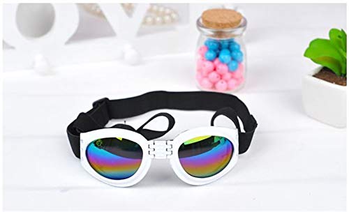Z-LIANG Augenabnutzung Hundeschutz Goggles UV-Falzabgegraben Katze Eye-Wear-Sonnenbrille Multicolor für Hund Pet-Produkte Zubehör Hundeschutzbrillen Tierzubehör (Color : White) von Z-LIANG
