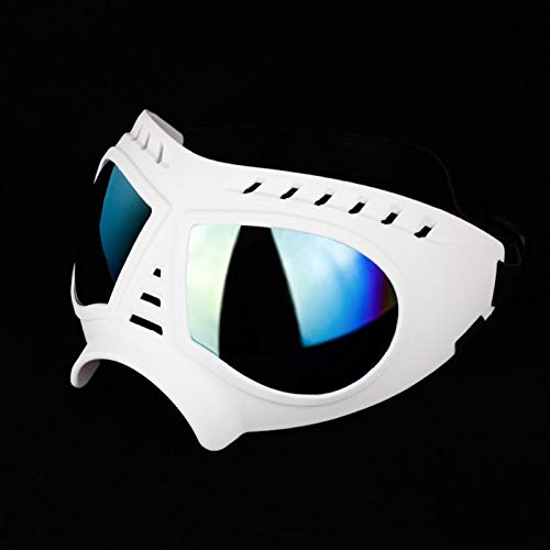 Z-LIANG Augenabnutzung Kühle Hund Sonnenbrille UV-Schutz Winddichtes Schutzbrillen Pet Eye Wear Medium Große Hunde Schwimmen Eislaufgläser Zubehör Tierzubehör (Color : White) von Z-LIANG