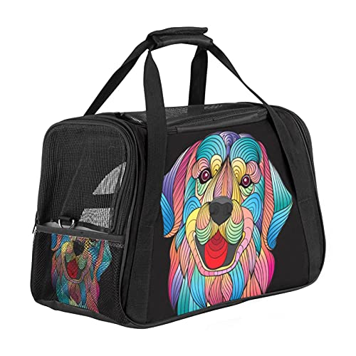 Golden Retriever-Hund Weiche Reisetasche für Hunde und Katzen Von der Fluggesellschaft zugelassen extrem atmungsaktiv 43x26x30 cm von Z&Q