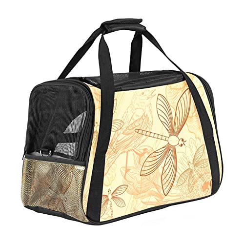 Natürliche Vögel Libelle Weiche Reisetasche für Hunde und Katzen Von der Fluggesellschaft zugelassen extrem atmungsaktiv 43x26x30 cm von Z&Q