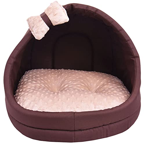 Z4L WauWau Katzen und Hundehöhle gemütlich Farbe beige Minky, braun Hundehütte Katzenhütte 45cm x 45cm Höhlenbett Kuschlig Z4L WauWau Katzen und Hundehöhle gemütlich Farbe beige Minky, braun Hundehütte Katzenhütte 45cm x 45cm Höhlenbett Kuschlig von Z4L