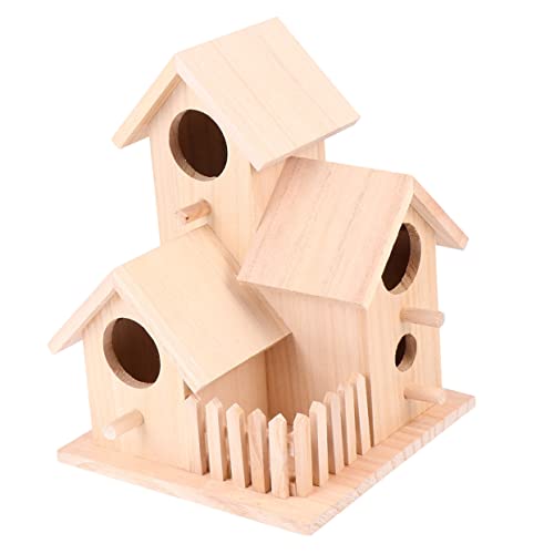 Bambus-Bausätze for den Außenbereich, Holz-Vogelhaus, Papageienhaus, Vogelhäuschen for Bemalen, Suite, kleine Tiere, der Vogel, Vogelzubehör, Vogelhütte, Bett, Vogelhaus, Kinder-Vogel-Tiny-House-Kit, von ZAANU