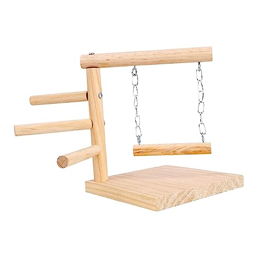 Haustier-Papageien-Spielständer, Tisch-Vogelständer, Schaukelspielzeug, Kauspielzeug, Vogelspielplatz, Nymphensittiche, Papageien-Spielständer for Wellensittiche, Aras, Kakadus, Rohholz/49 Haustier-Papageien-Spielständer, Tisch-Vogelständer, Schaukelspielzeug, Kauspielzeug, Vogelspielplatz, Nymphensittiche, Papageien-Spielständer for Wellensittiche, Aras, Kakadus, Rohholz/49 von ZAANU