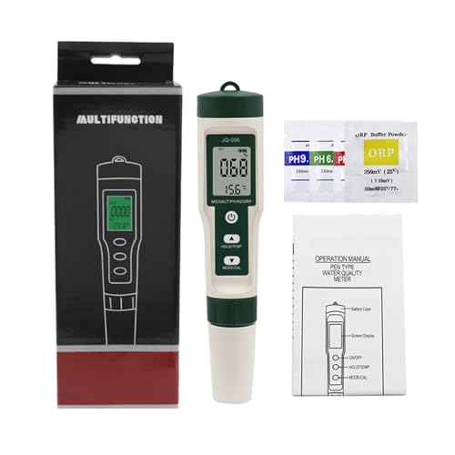 ZADCCS Wassertester, 10-in-1 PH-Meter-Tester, digitales Wasserqualitäts-Testmessgerät mit/ohne Hintergrundbeleuchtung, TDS/EC/SALZ/TEMP/SG/ORP/H2/Fruchtbarkeitstest für Wasserhahn, Aquarium(The) von ZADCCS