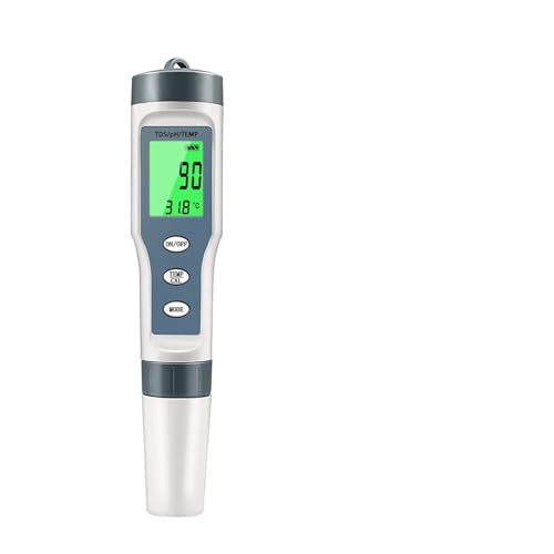 ZADCCS Wassertester, 4-in-1 PH-Messgerät PH/TDS/EC/Temperaturmessgerät, digitaler Wasserqualitätsmonitor, Tester for Pools, Trinkwasser, Aquarien für Wasserhahn, Aquarium(TDS PH Temp tester-01) von ZADCCS