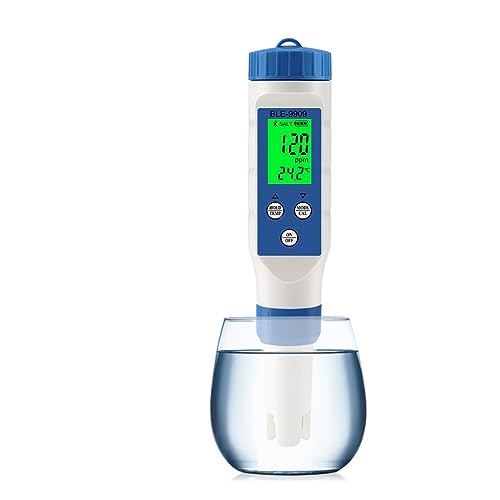 ZADCCS Wassertester, Meerwasser Salzhalt Meter Salz Tester Monitor for Aquarien Pool Fisch Tank Meeresfrüchte Aquakultur 0,1-200ppt ATC für Wasserhahn, Aquarium von ZADCCS