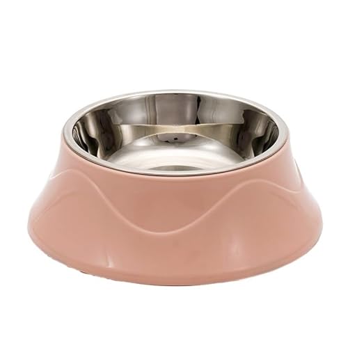 Hundenapf Aus Edelstahl, Hundenapf, Hundenapf, Großer Hundenapf, Reisnapf, Hundebedarf Rutschfester und auslaufsicherer Futternapf für Ha (Size : Pink) von ZADIKO