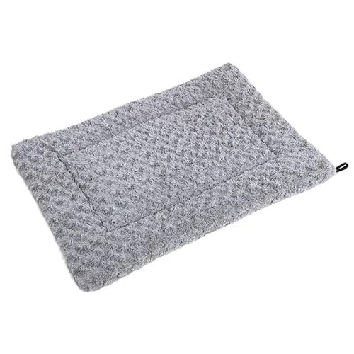 ZADIKO Waschbare Haustiernestmatte Haustiermatte, Wendbare Hundeschlafmatte, Katzennest- Und Zwingermatte, Leicht Zu Reinigende Bodenmatte Aus Oxford-Stoff (Color : Light Grey, Size : M (50 * 70cm)) von ZADIKO