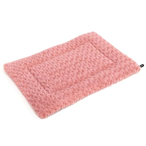 ZADIKO Waschbare Haustiernestmatte Haustiermatte, Wendbare Hundeschlafmatte, Katzennest- Und Zwingermatte, Leicht Zu Reinigende Bodenmatte Aus Oxford-Stoff (Color : Pink, Size : L (60 * 90cm)) von ZADIKO