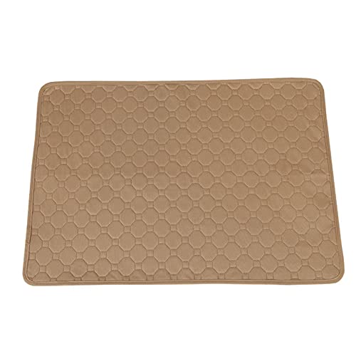 ZADIKO Waschbare Haustiernestmatte Waschbare Hunde-PIPI-Unterlage, Saugfähige Windelunterlage, Katzen- Und Hunde-Trainings-PIPI-Unterlage (Color : Khaki, Size : L (100 * 70cm)) von ZADIKO