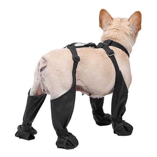 Hundestiefel, Leggings, wasserdicht, rutschfest, Hundeschuhe, Leggings, verstellbare Hundeschuhe, Hundepfotenschutz für Spaziergänge im Winter, verschneiten Tag im Freien von ZAGARO