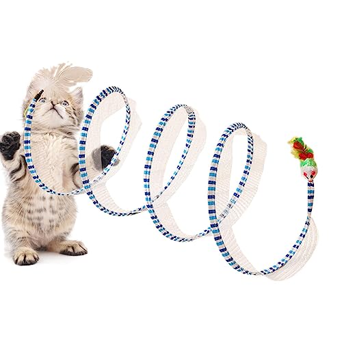 Katzentunnelspielzeug | Katzentunnelspielzeug für den Innenbereich - Faltbares Haustier-Abenteuer-Tunnel-Spielzeug für Katzen, Hunde und kleine Haustiere, wiederverwendbares Zagaro von ZAGARO