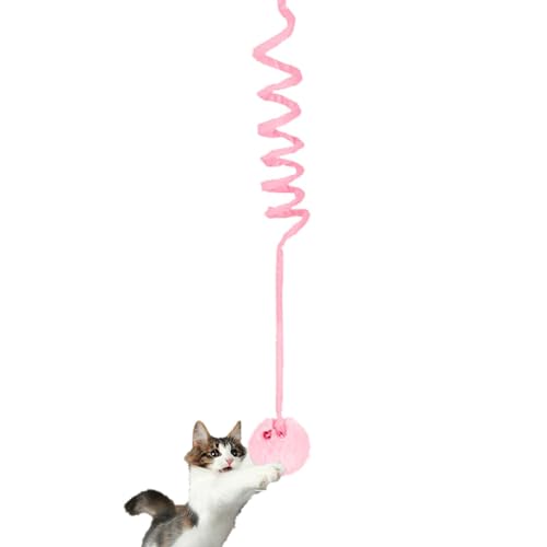 ZAGARO Katzenspielzeug mit Zauberstab, Katzenspielzeug,Einziehbarer hüpfender interaktiver Katzenspielzeugstab - Doorway Teaser Flexibles, lustiges Übungsspielzeug für Katzen und Kätzchen im von ZAGARO