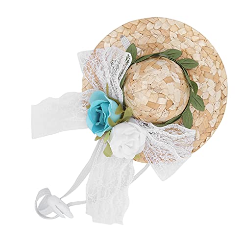 Hundehut, Propellerhut für Hunde, Hundepropellerhut, Haustier-Sonnenkappe mit Blumen, Mini-Strohhut, Lustige Mexikanische Sombrero-Mütze, Partydekorationen für Kleine und von ZAICOLER