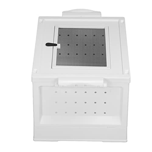 Reptilien-Terrarium, Reptilientank, Bartagamen-Tank, Faltbarer Reptilienkäfig mit Vorderer Öffnung, Reptilienträger mit Riemenscheiben für Rutin-Hühnerhamster (White) von ZAICOLER